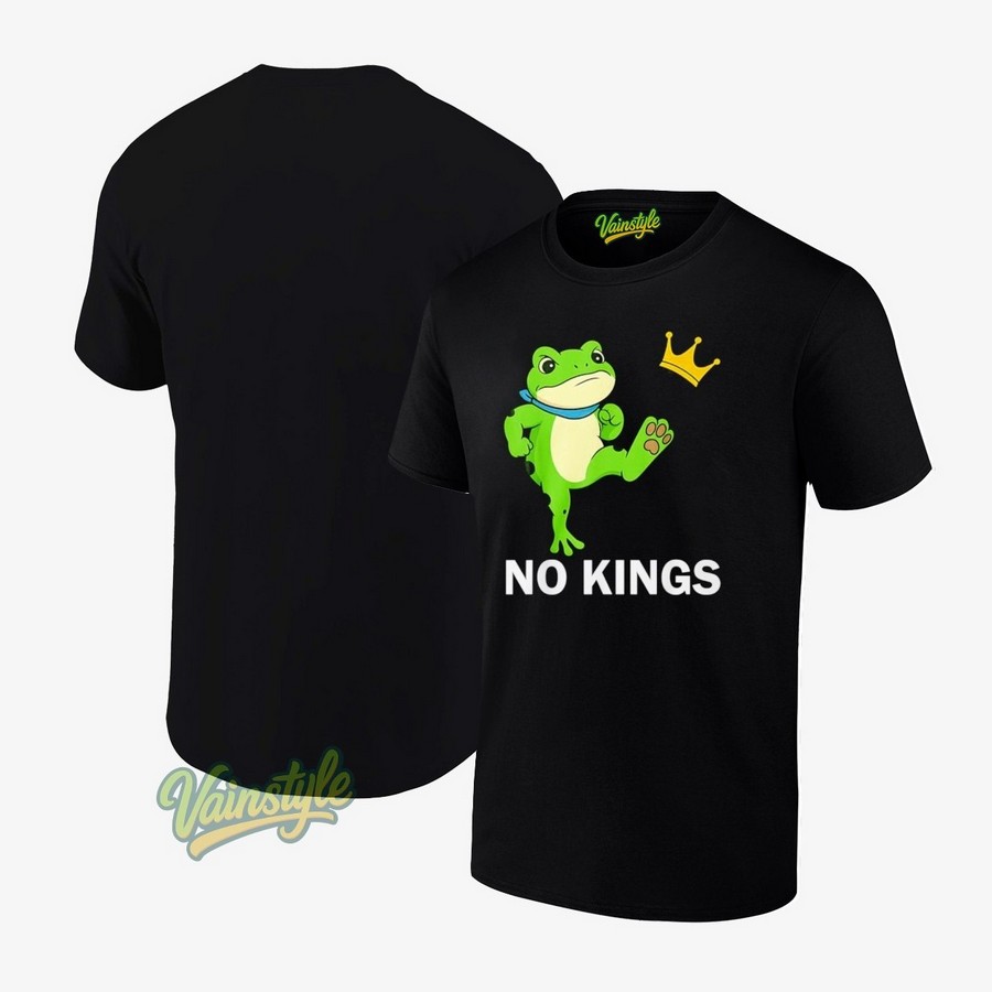 No Kings T-Shirt Men Women Portland Frog Protest T-Shirt