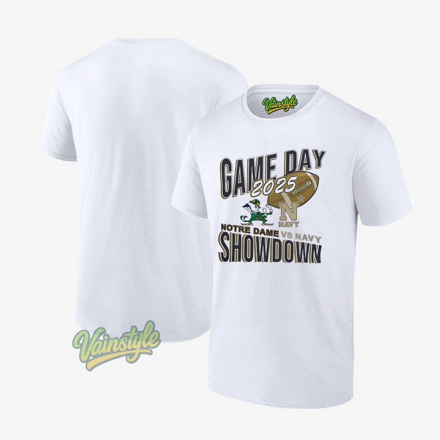 Notre Dame Vs Navy Show Down Football Fighting Irish Game Day T-Shirt