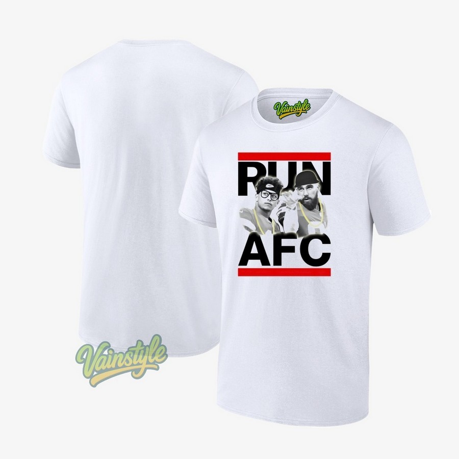 Patrick Mahomes Travis Kelce Kansas City Chiefs Run Afc T-Shirt Patrick Mahomes Travis Kelce Kansas City Chiefs Run Afc T-Shirt