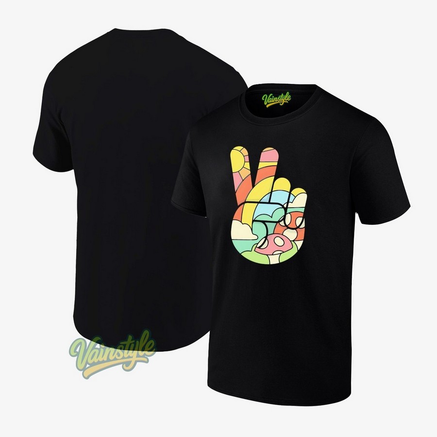 Peaceful Doodle A Hand Making The Peace Sign T-Shirt