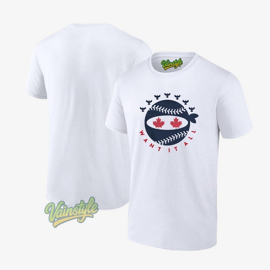 Pitching Ninja Want It All Maple Leaf T-Shirt