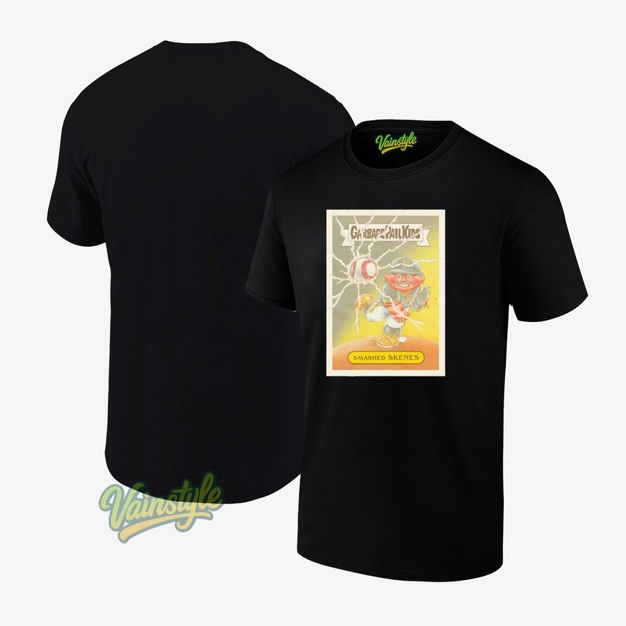 Pittsburgh Pirates Garbage Pail Kids Pirates Smashed Skenes T-Shirt Pittsburgh Pirates Garbage Pail Kids Pirates Smashed Skenes T-Shirt