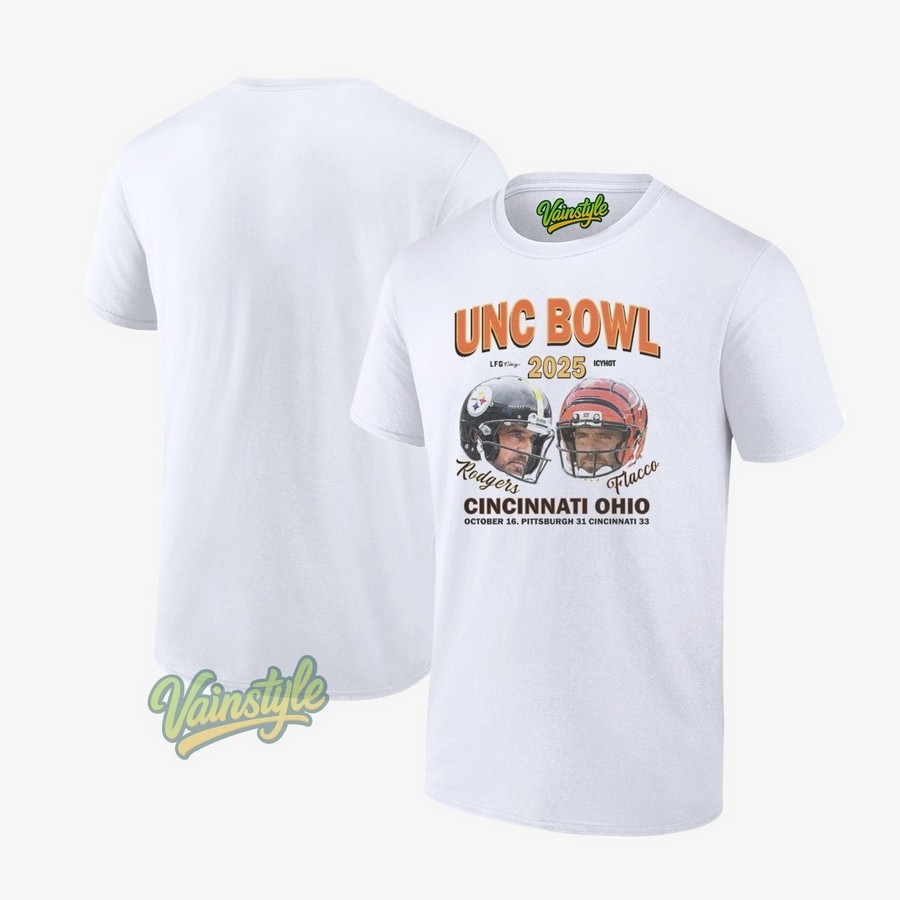 Pittsburgh Steelers Aaron Rodgers Vs Cincinnati Bengals Joe Flacco Cincinnati Ohio Unc Bowl 2025 T-Shirt