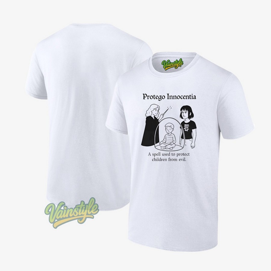 Protego Innocentia A Spell Used To Protect Children From Evil T-Shirt Protego Innocentia A Spell Used To Protect Children From Evil T-Shirt