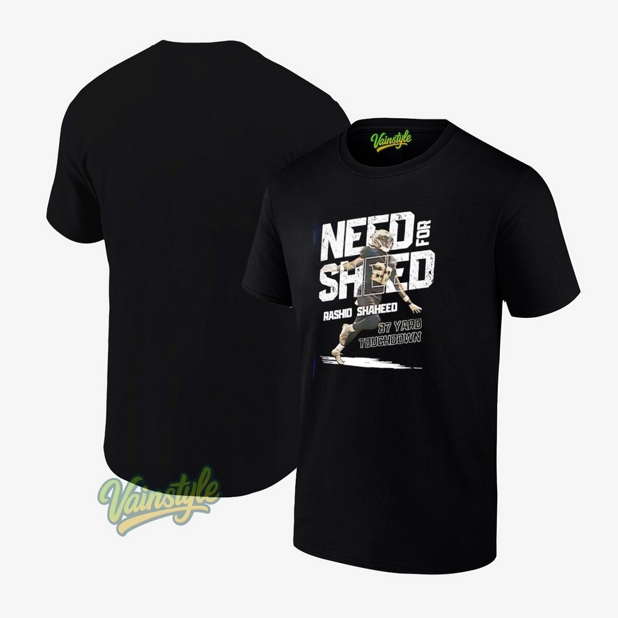 Rashid Shaheed New Orleans Saints Need For Speed 87 Yard Touchdown T-Shirt Rashid Shaheed New Orleans Saints Need For Speed 87 Yard Touchdown T-Shirt