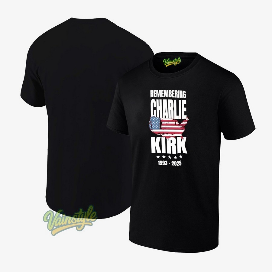 Remembering Charlie Kirk 1993-2025 Usa T-Shirt Remembering Charlie Kirk 1993-2025 Usa T-Shirt