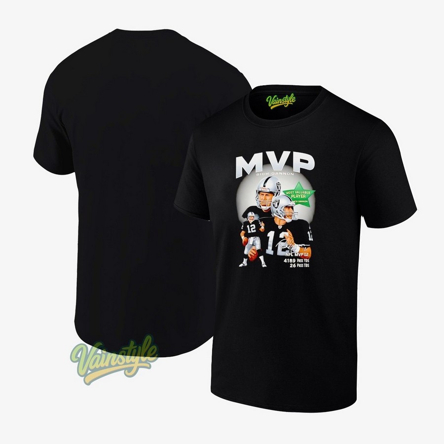 Rich Gannon Nfl Mvp Las Vegas Raiders Football Signature T-Shirt Rich Gannon Nfl Mvp Las Vegas Raiders Football Signature T-Shirt