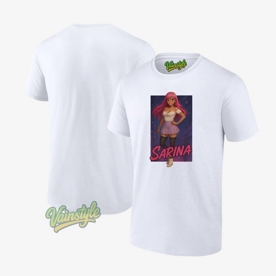 Sarina Starry Sky With Pink Petals Floating In The Air T-Shirt Sarina Starry Sky With Pink Petals Floating In The Air T-Shirt