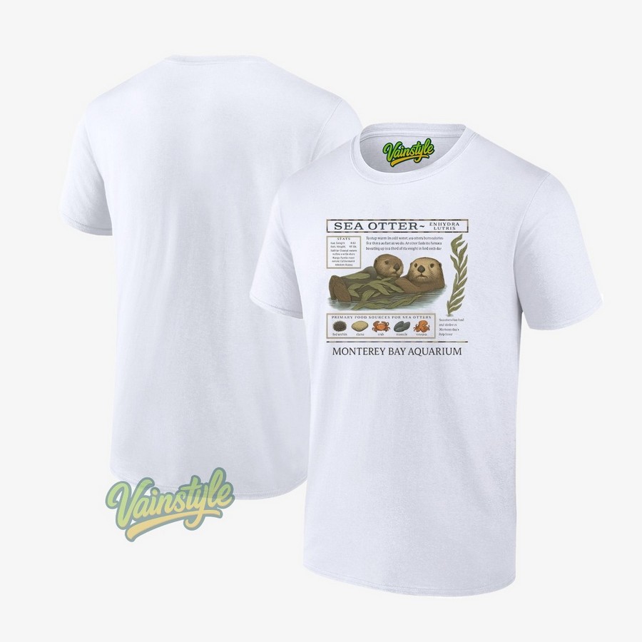 Sea Otter Monterey Bay Aquarium Inspired Marine Life T-Shirt Sea Otter Monterey Bay Aquarium Inspired Marine Life T-Shirt
