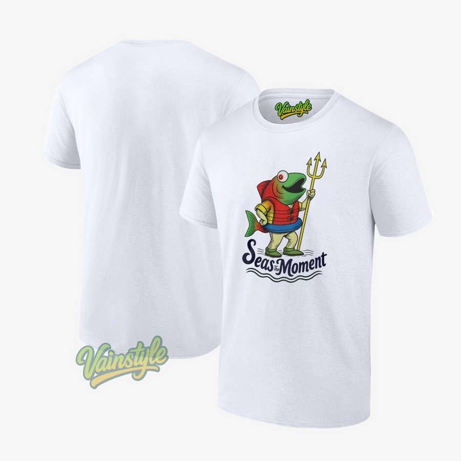 Seas The Moment Humpy Salmon Mariners Holding Trident T-Shirt