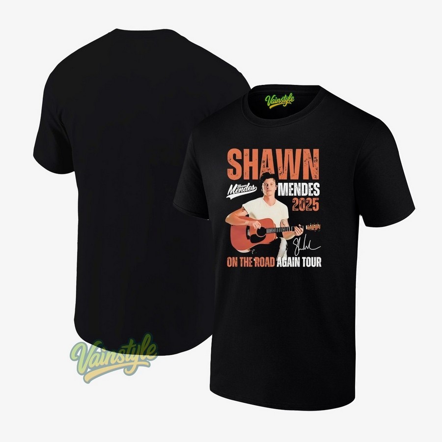 Shawn Mendes On The Road Again Tour 2025 Signature T-Shirt