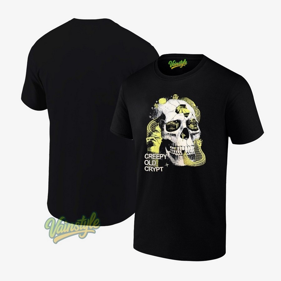 Skull Creepy Old Crypt Horror Halloween T-Shirt