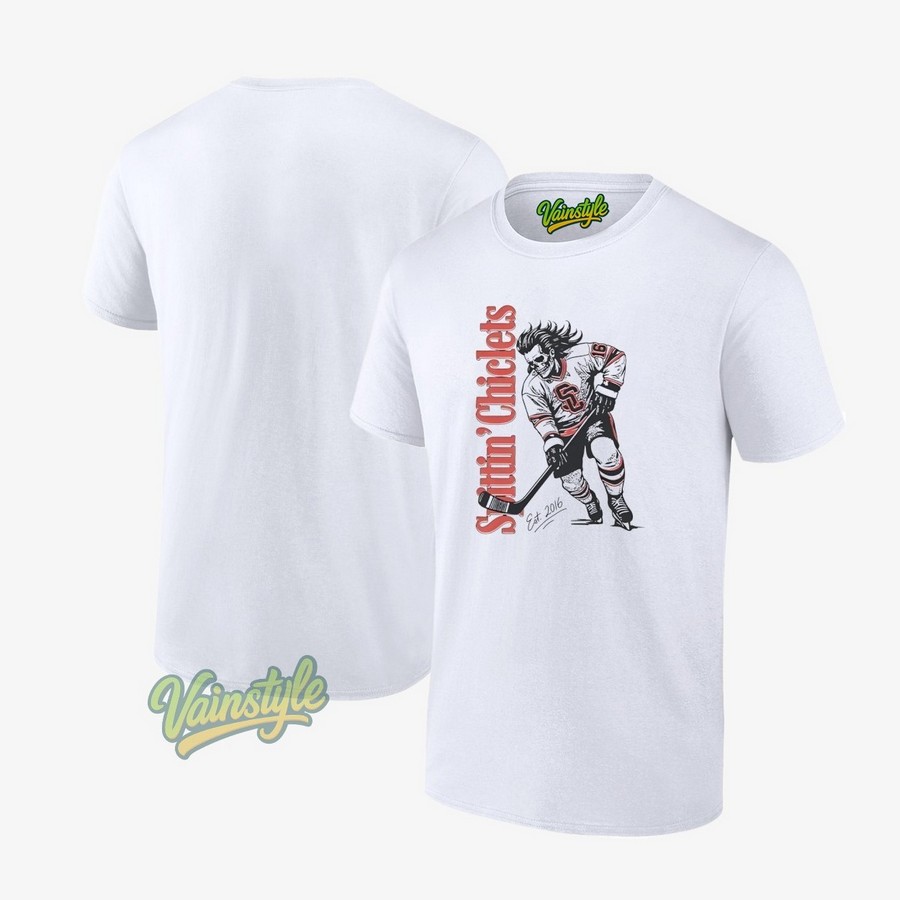 Spittin Chiclets Skullet Vertical Hockey T-Shirt Spittin Chiclets Skullet Vertical Hockey T-Shirt