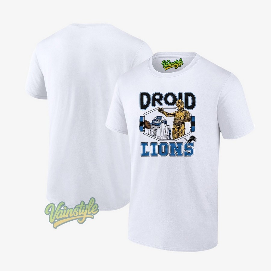 Star Wars X Detroit Lions Droid Lions T-Shirt