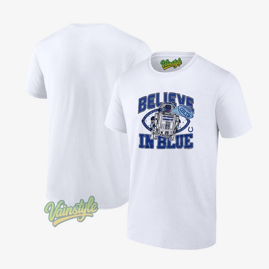 Star Wars X Indianapolis Colts R2-D2 Believe In Blue T-Shirt