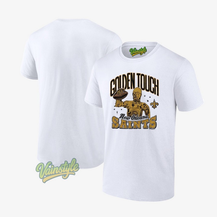 Star Wars X New Orleans Saints C-3po Golden Touch T-Shirt