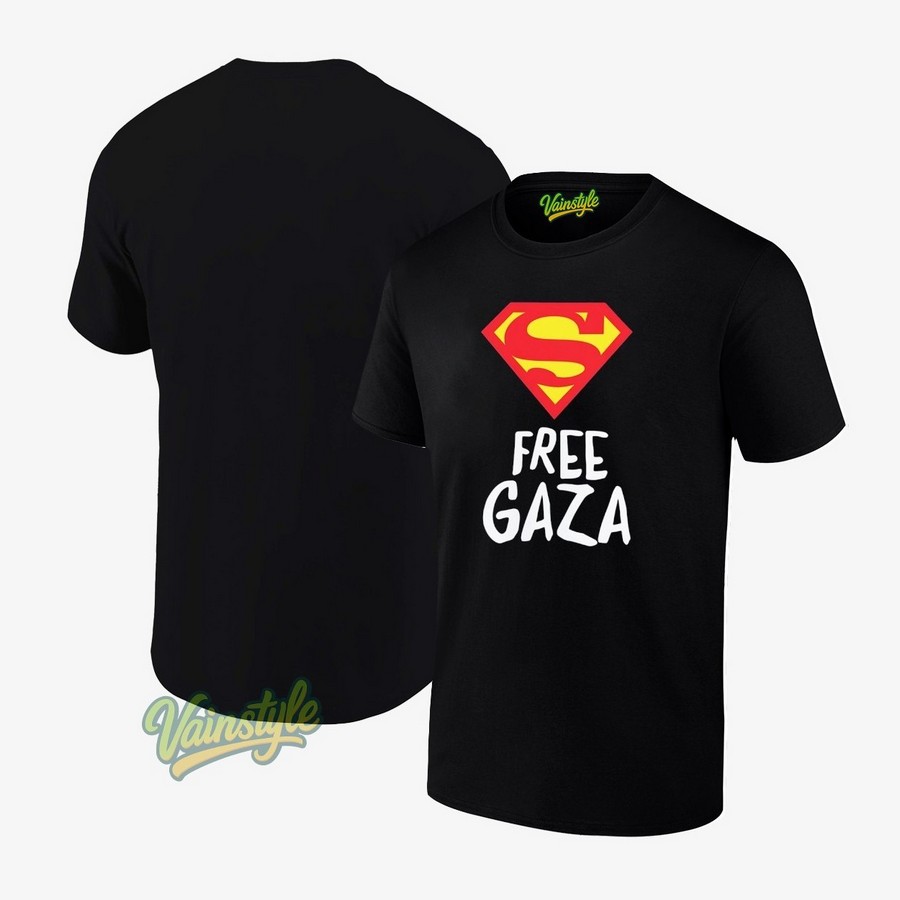 Superman Free Gaza Logo T-Shirt