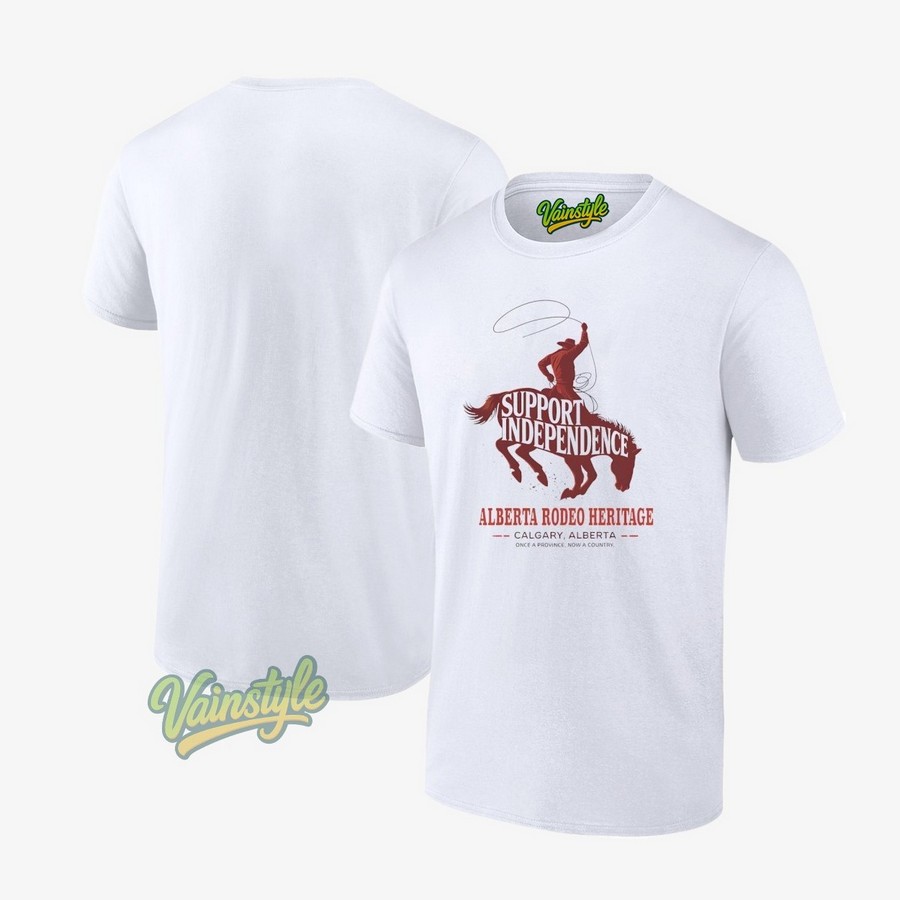 Support Independence Alberta Rodeo Heritage Once A Province Now A Country T-Shirt