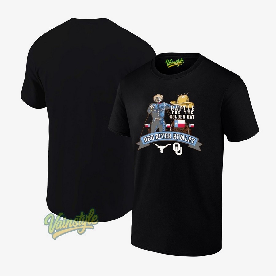 Texas Longhorns Vs Oklahoma Sooners Battle For The Golden Hat T-Shirt Texas Longhorns Vs Oklahoma Sooners Battle For The Golden Hat T-Shirt