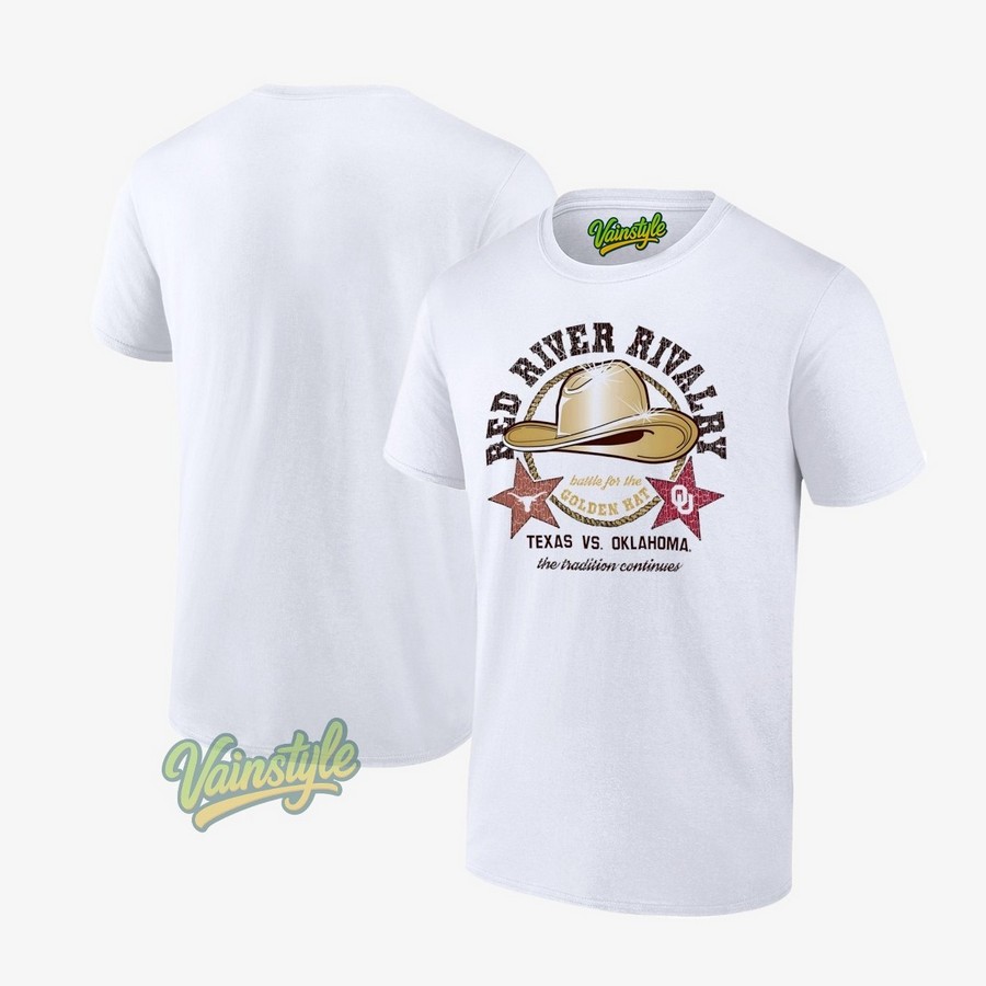 Texas Longhorns Vs Oklahoma Sooners Red River Rivalry Battle For The Golden Hat T-Shirt Texas Longhorns Vs Oklahoma Sooners Red River Rivalry Battle For The Golden Hat T-Shirt