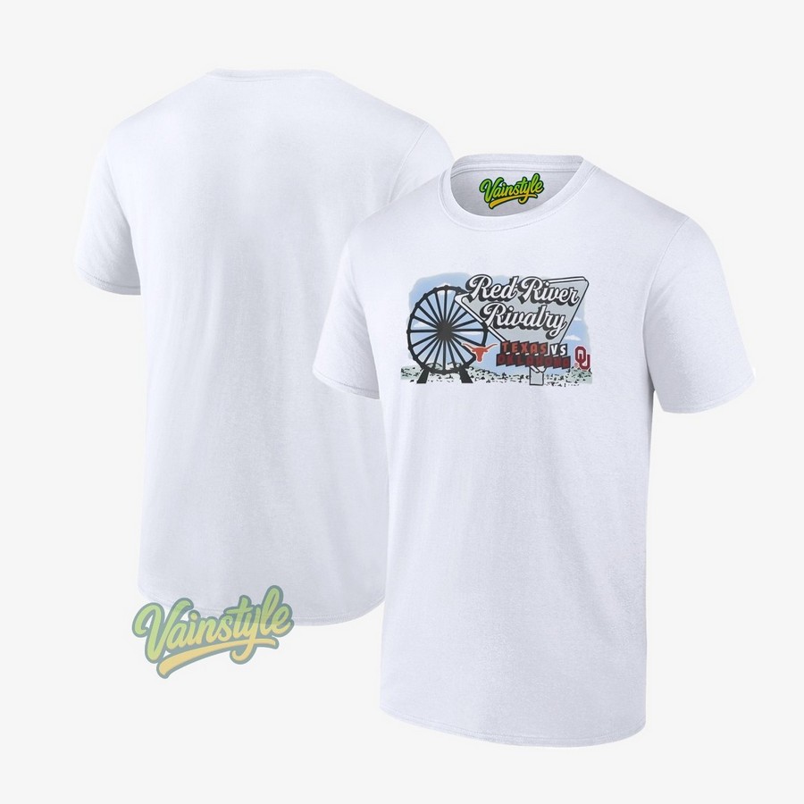 Texas Longhorns Vs Oklahoma Sooners River Rivalry T-Shirt Texas Longhorns Vs Oklahoma Sooners River Rivalry T-Shirt