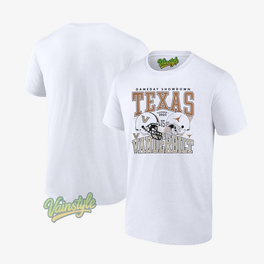 Texas Longhorns Vs Vanderbilt Commodores 2025 Gameday Showdown T-Shirt