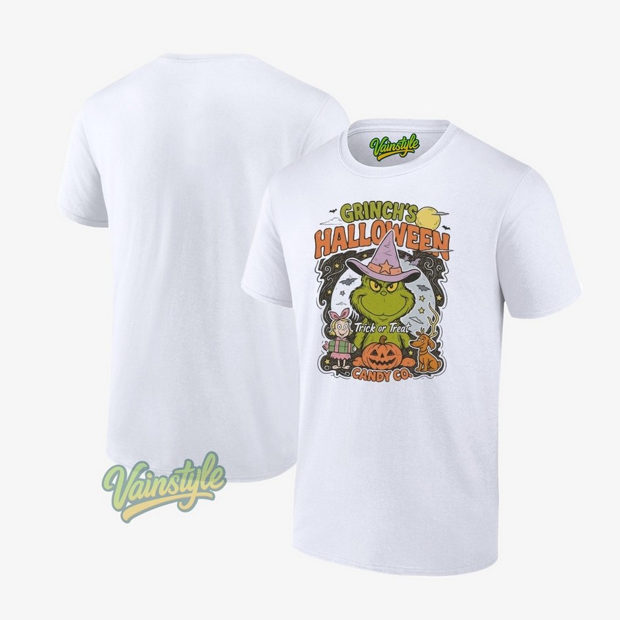 The Grinch's Halloween Trick Or Treat Candy Christmas T-Shirt The Grinch's Halloween Trick Or Treat Candy Christmas T-Shirt