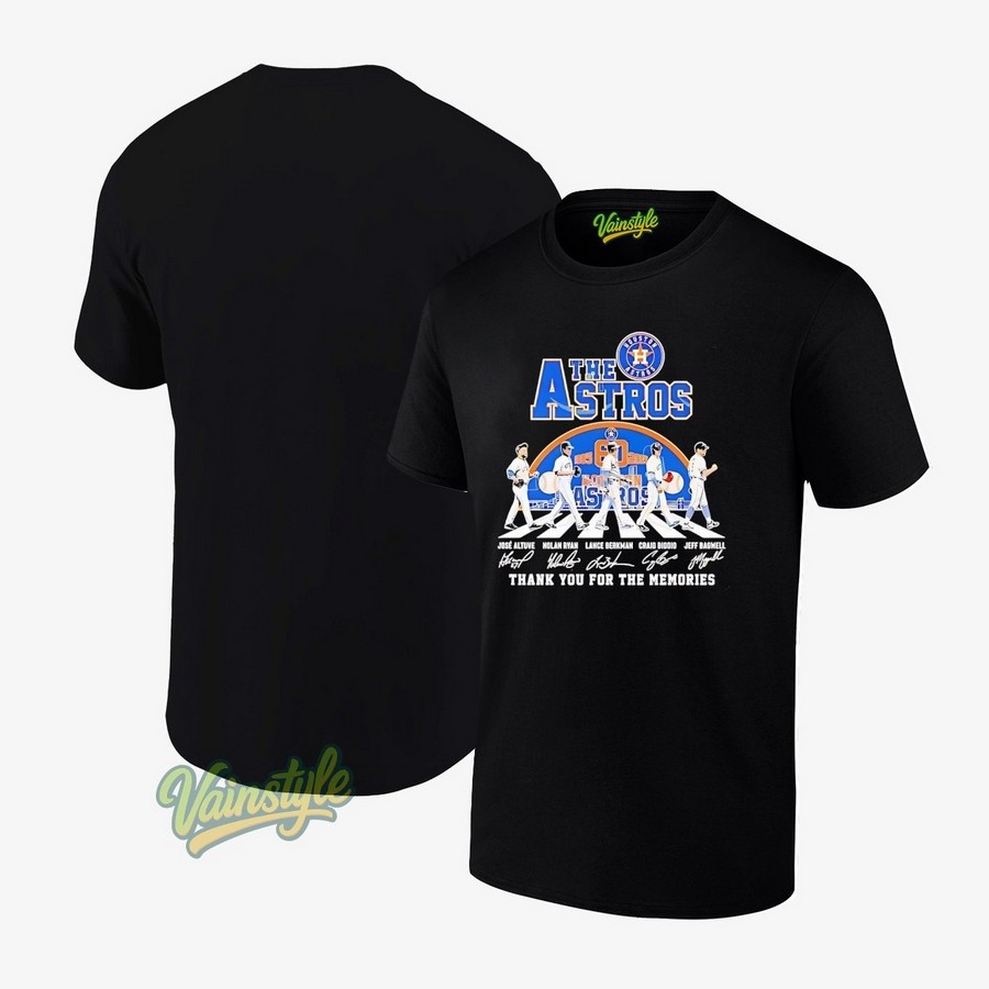 The Houston Astros 60 Years 1965-2025 Signature Thank You For The Memories T-Shirt The Houston Astros 60 Years 1965-2025 Signature Thank You For The Memories T-Shirt