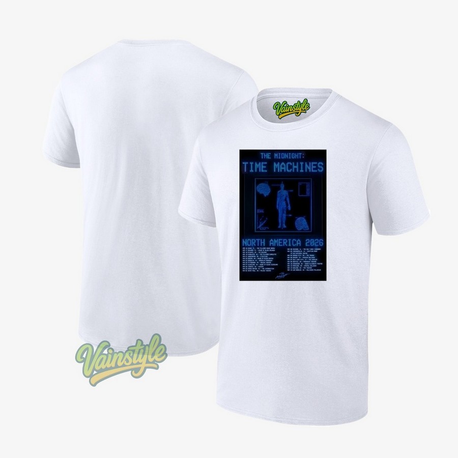The Midnight Time Machines North America 2026 Tour Poster T-Shirt The Midnight Time Machines North America 2026 Tour Poster T-Shirt