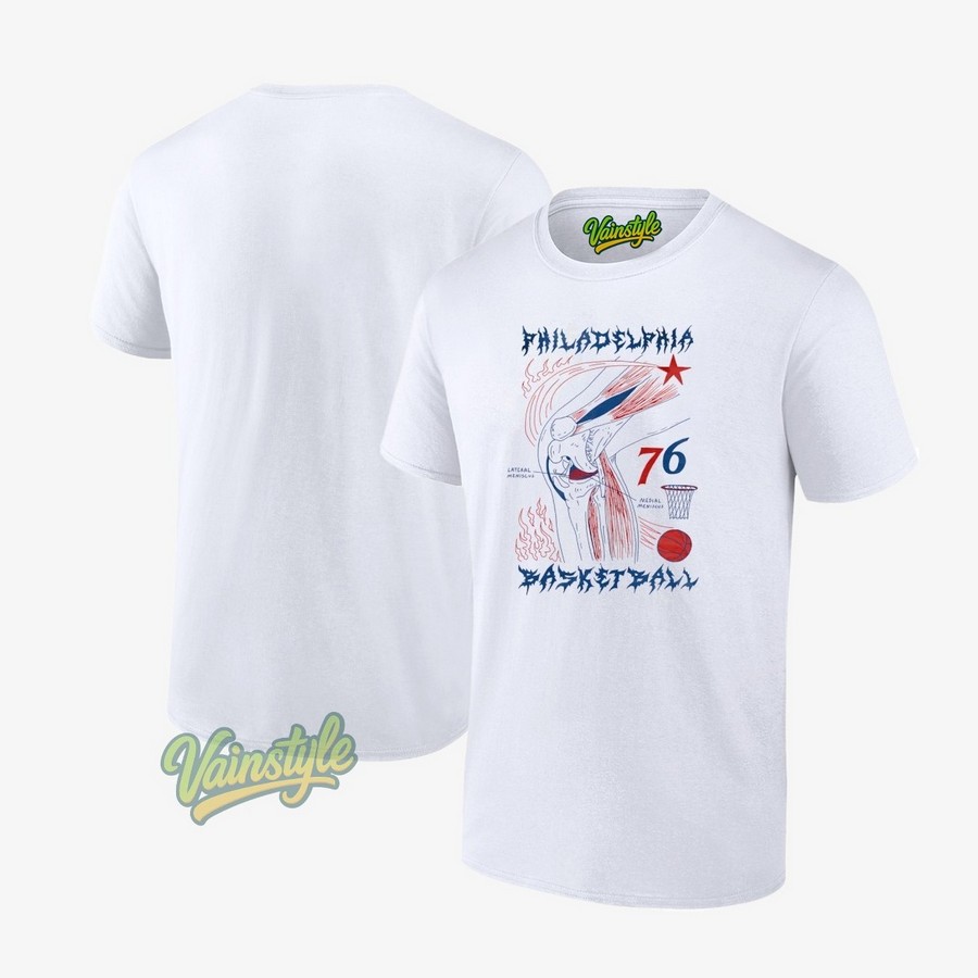 Torn Meniscus  Philadelphia 76ers Basketball T-Shirt Torn Meniscus  Philadelphia 76ers Basketball T-Shirt