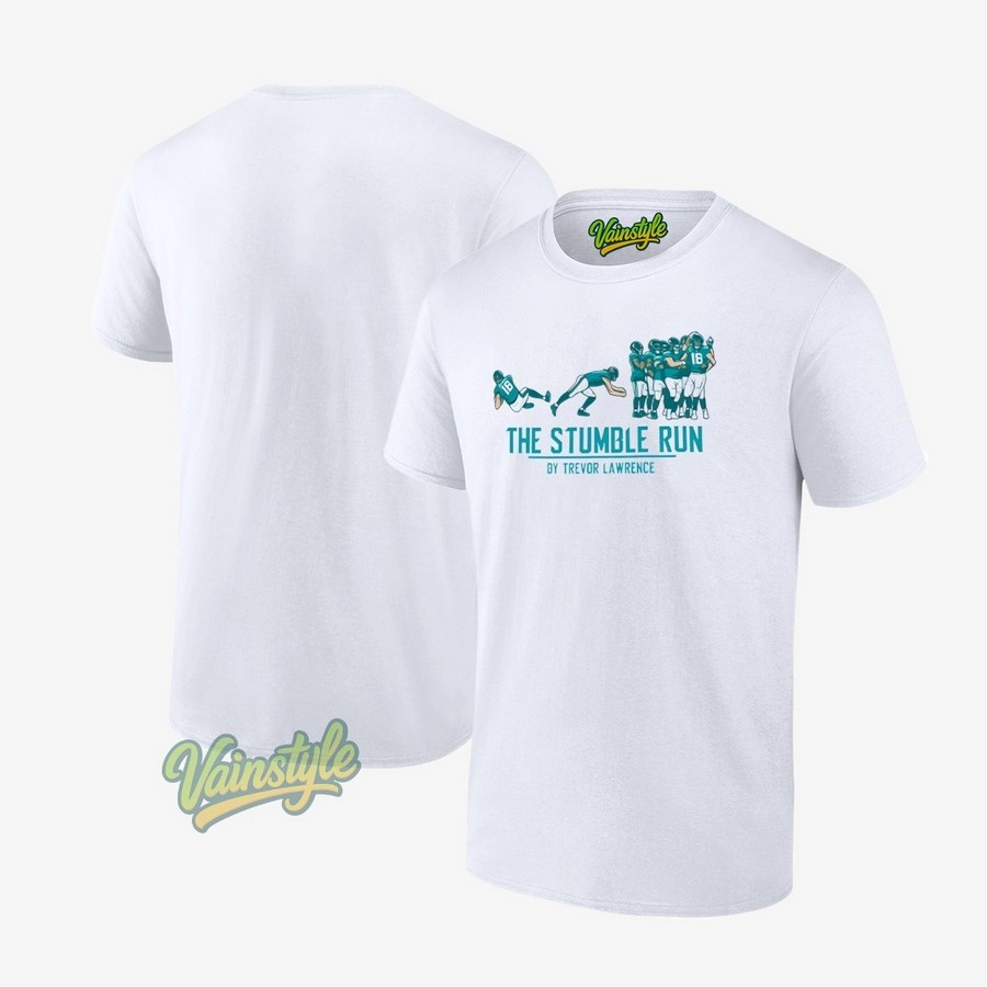 Trevor Lawrence Jacksonville Jaguars The Stumble Run By Trevor Lawrence Football T-Shirt Trevor Lawrence Jacksonville Jaguars The Stumble Run By Trevor Lawrence Football T-Shirt