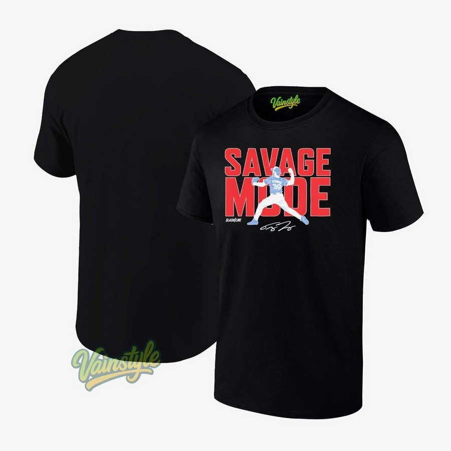 Trey Yesavage Savage Mode Toronto Blue Jays Signature T-Shirt Trey Yesavage Savage Mode Toronto Blue Jays Signature T-Shirt