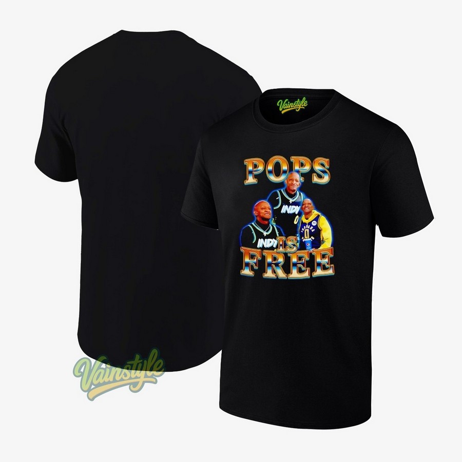 Tyrese Haliburton Pops Is Free Indiana Pacers T-Shirt Tyrese Haliburton Pops Is Free Indiana Pacers T-Shirt