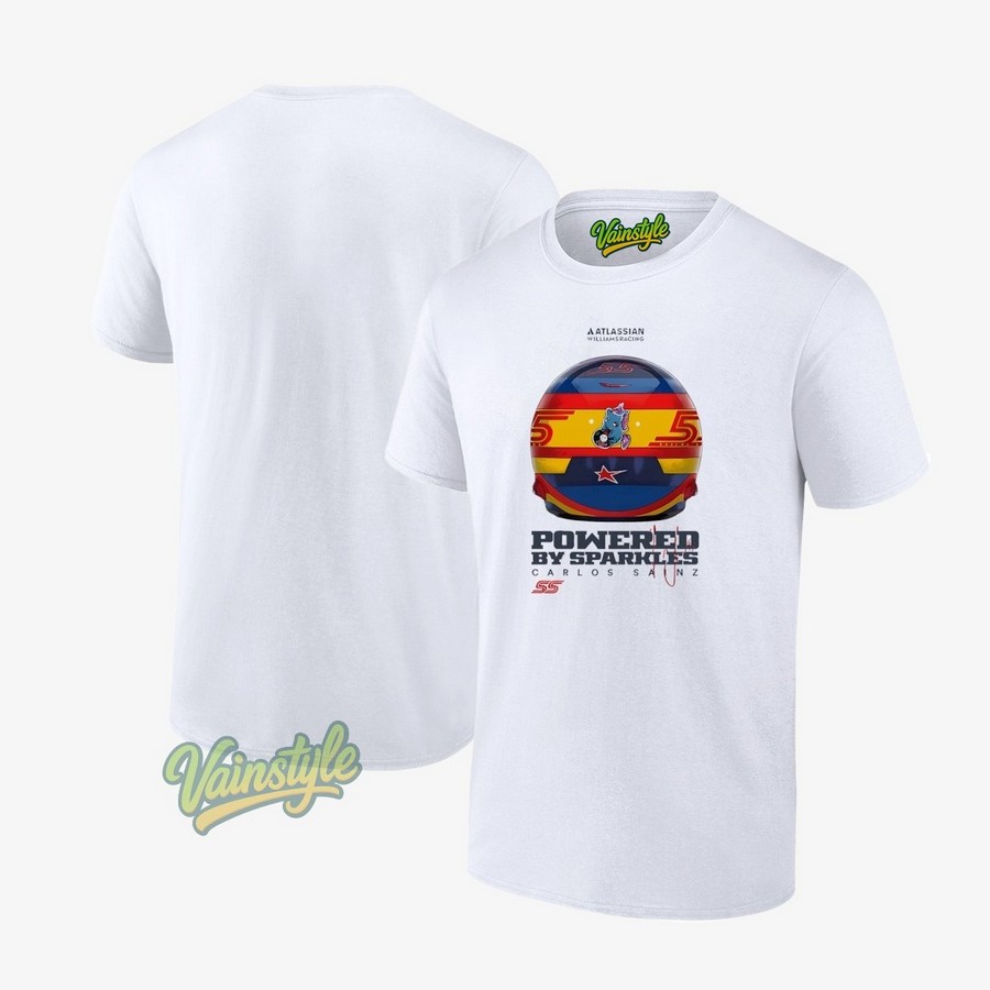 Williams Sparkles Powered By Sparkles Carlos Sainz T-Shirt Williams Sparkles Powered By Sparkles Carlos Sainz T-Shirt