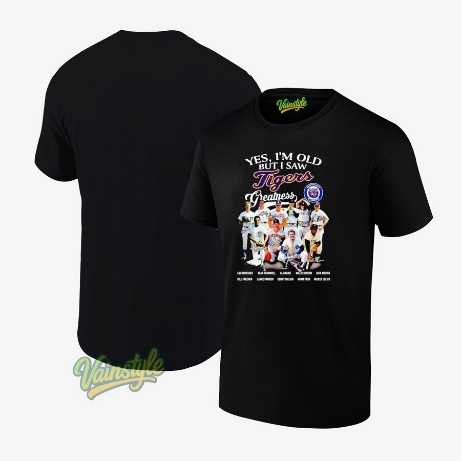 Yes I’m Old But I Saw Detroit Tigers Greatness Team Signatures T-Shirt Yes I’m Old But I Saw Detroit Tigers Greatness Team Signatures T-Shirt
